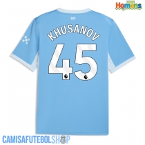 Camisa de time de futebol Manchester City Abdukodir Khusanov #45 Replicas 1º Equipamento 2026-27 Manga Curta